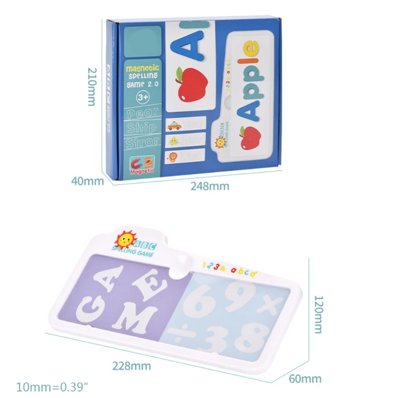 

Toy Puzzles Magnetic Capital Small Letter Preschool Learning Cards Gifts for Kid K3NE