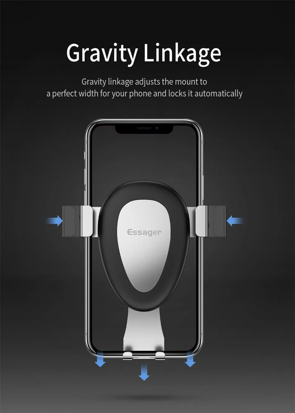 Автомобильный держатель для телефона Essager Gravity для iPhone samsung A50 S10 держатель на вентиляционное отверстие автомобиля держатель для телефона в автомобиле держатель для мобильного телефона Подставка