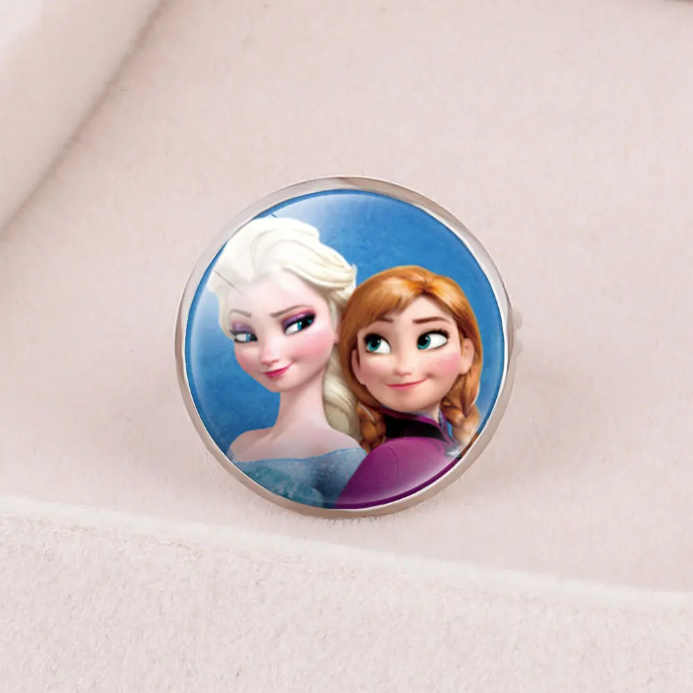 Disney Doll Cartoon Frozen Princess Anna Elsa Children's Ring Snow White Cinderella Jewelry doll Accessories gifts for girls | Игрушки и