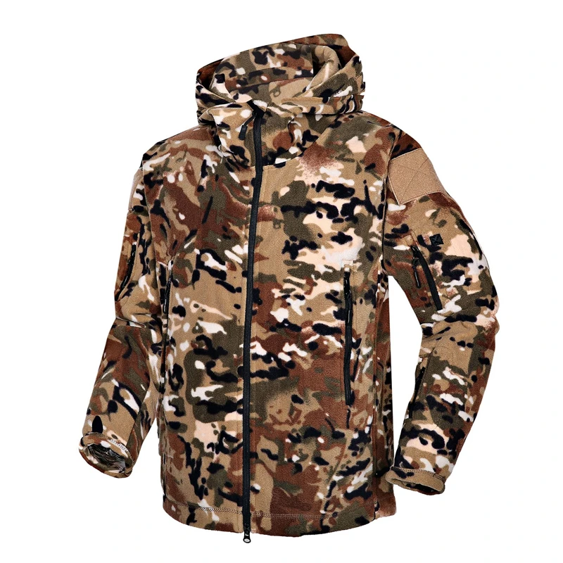 Уличная Военная флисовая тактическая куртка для мужчин теплое пальто Polartec с