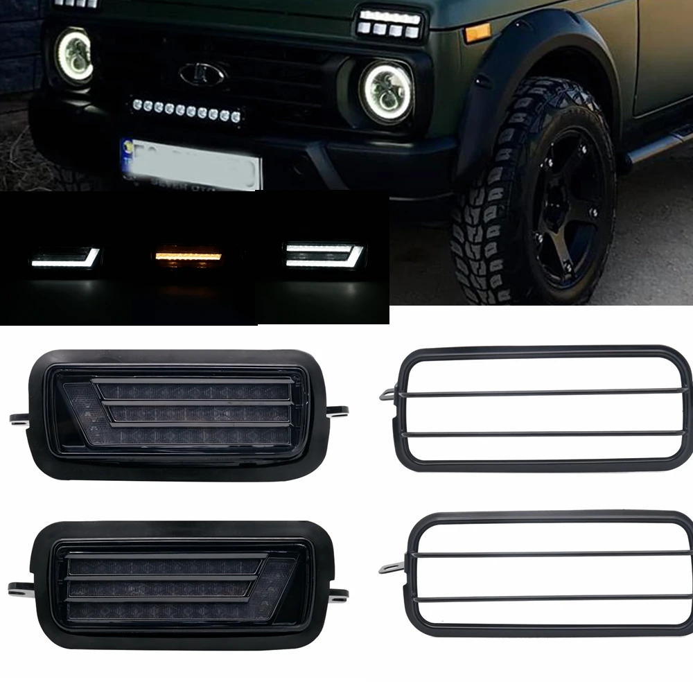СВЕТОДИОДНЫЙ Автомобильный задний светильник s подходит для Lada Niva 4X4 1995+ Автомобильный светильник в сборе задний тормозной светильник s с поворотной сигнальной лампой