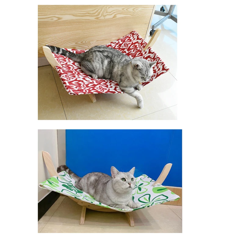 Гамак кровать для домашних животных деревянная мягкая удобная Мини кошки|Мебель