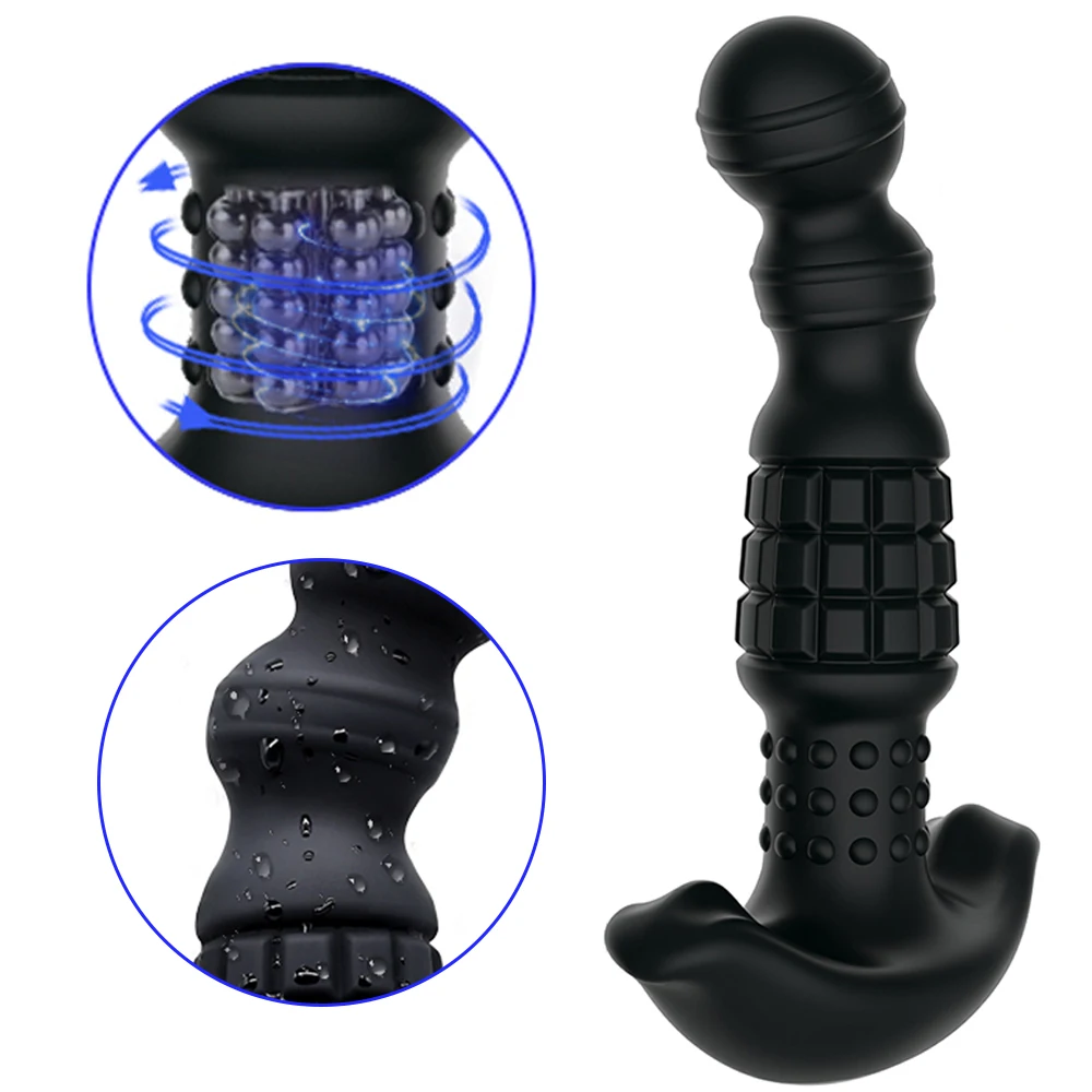 Male Anal Vibrator For Men Dildo Plug Prostate Massager Radio Controlled 360 Degree Rotation G point Stimulate Adult Toys | Красота и