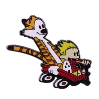p5418 dongmanli tiger anime figures enamel pins badge metal brooch backpack bag collar lapel jewelry gifts