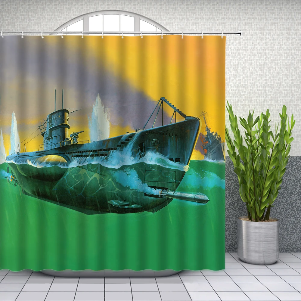 

Занавески для душа с рисунком, водонепроницаемая тканевая занавеска для декора детской комнаты