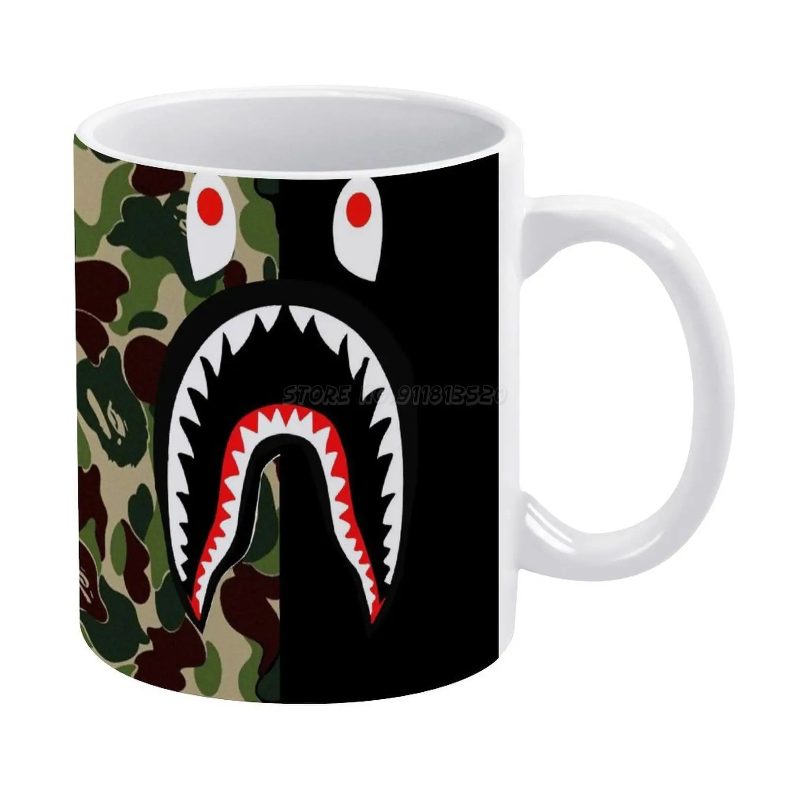 Старая белая чашка Bape с индивидуальным принтом забавная подарок Персональная