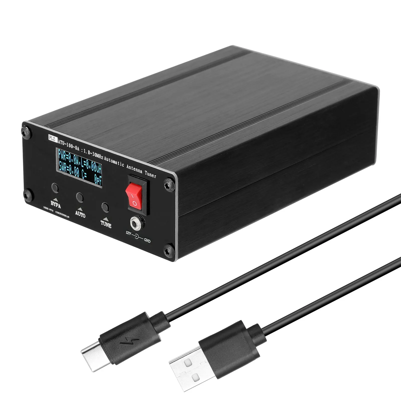 

Автоматическая Коротковолновая антенна ATU100 1,8-50 МГц, тюнер USB Type-C, перезаряжаемая с OLED-дисплеем 0,91 дюйма