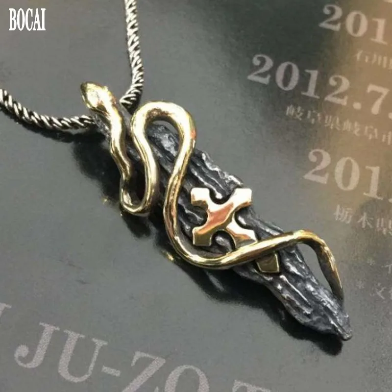 Однотонная Блестящая серебряная подвеска Золотая змея с благоприятным