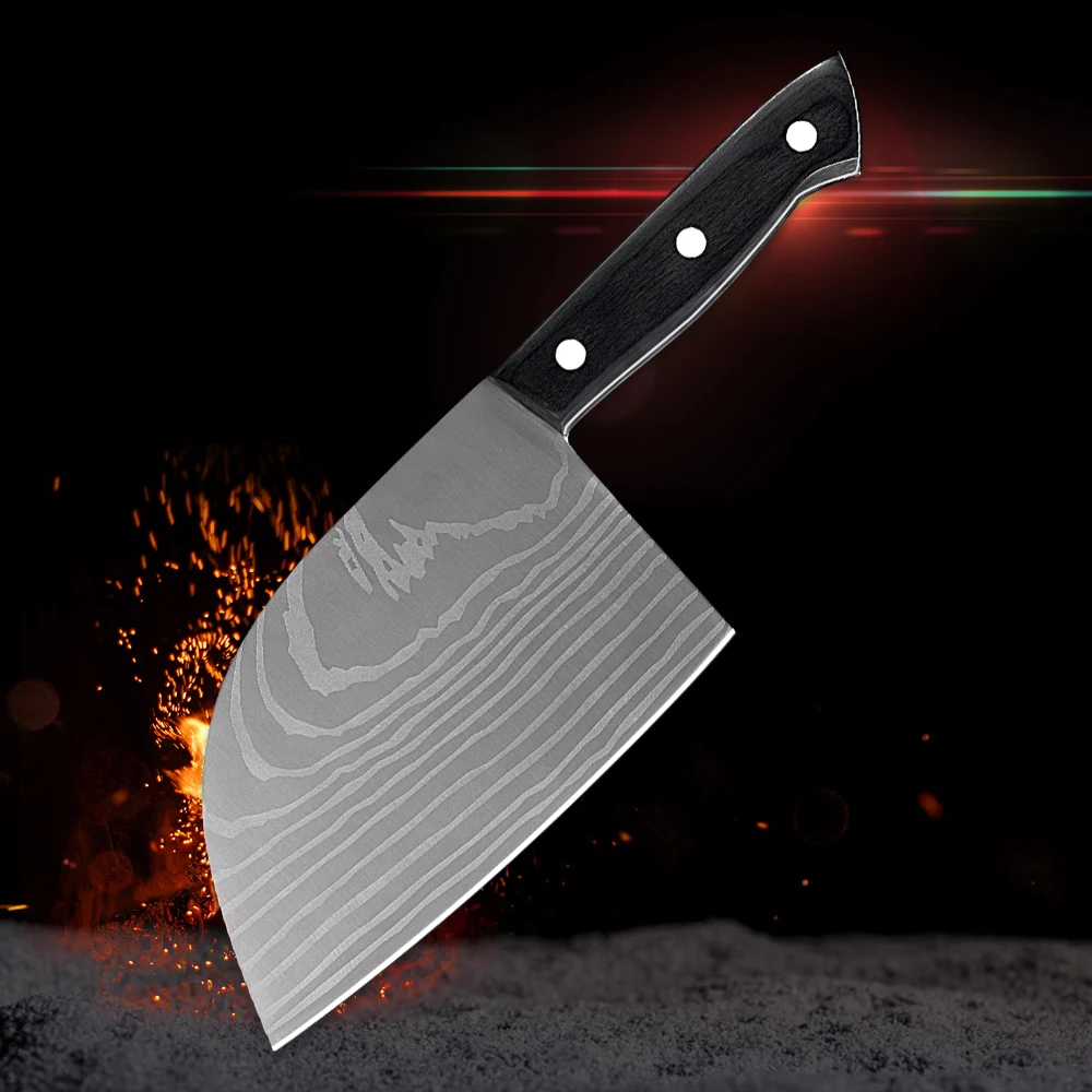 MUZ Кемпинг Дамаск вены выживания набор ножей 7cr17 нержавеющая сталь Мясник