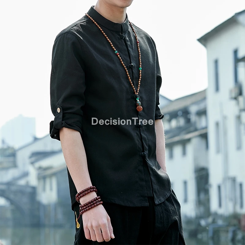

2021 wing chun shirts wushu top tees chinese kung fu cotton linen classic traditional chinese tai uniforms clothing for men