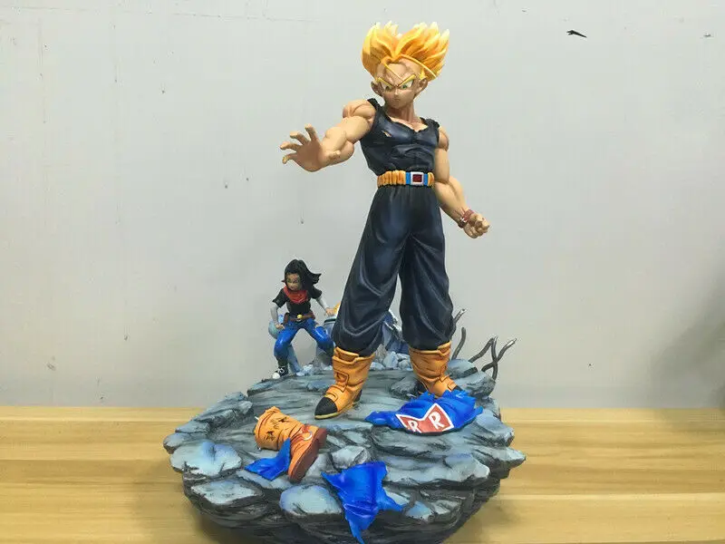 Dragon Ball 1/6 масштаб Future trunks VS Android Смола GK Фигурка Статуя в наличии| |