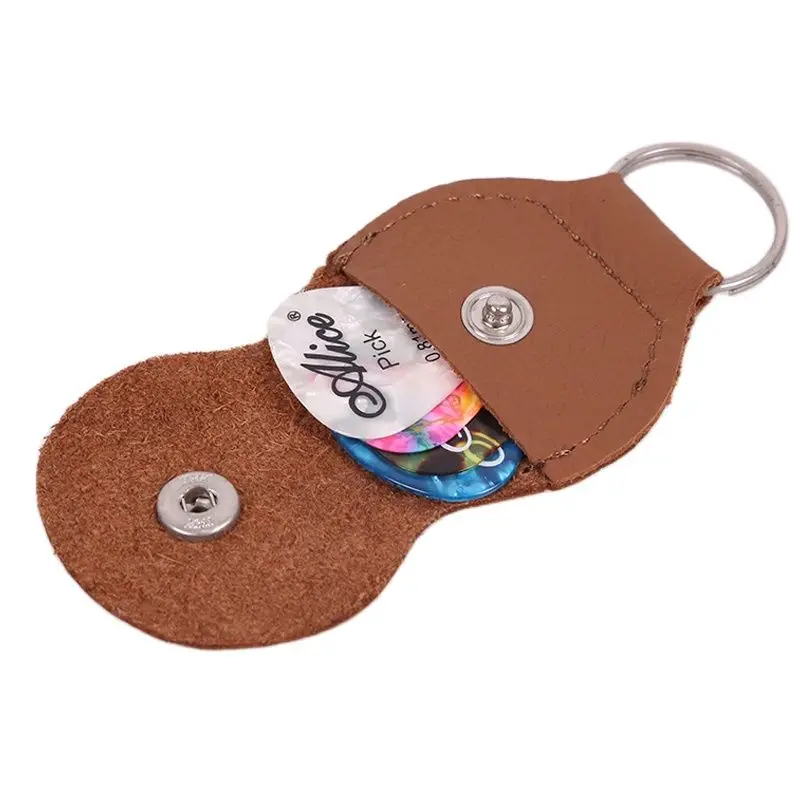 Коричневая Сумка держатель для гитары из искусственной кожи 20 шт./лот медиатор