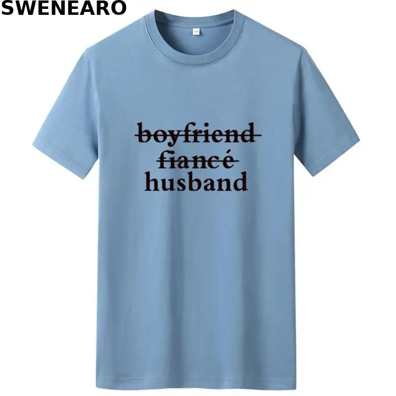 

SWENEARO 2021 new summer T-shirt men's 100% cotton wife printed T-shirt men's casual O-neck short-sleeved brand T-shirt