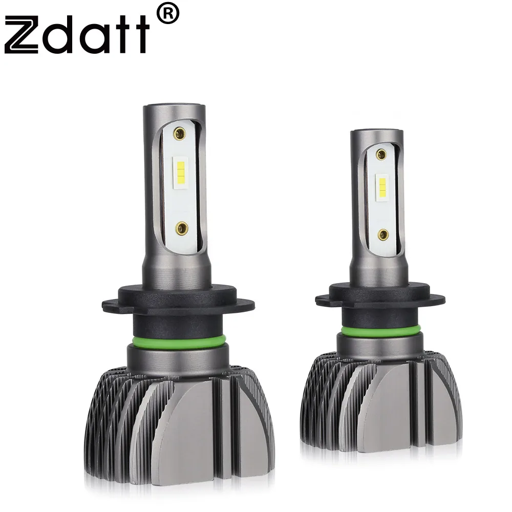 H7led Zdatt автомобильная лампы H4 led лампочки H7 9005 HB3 9006 HB4 H11 светодиодные 12V 24V 80W 8000LM 6000