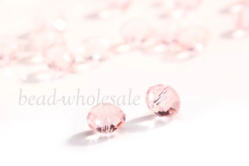 Pink AB 6 мм 8 мм Rondelle граненые стеклянные бусины для самостоятельного изготовления ювелирных изделий, браслет, бусы, ожерелье, аксессуары - Цвет: Pink AB