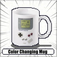 300ml game machine temperature color changing coffee mug ceramics heat sensitive cup breakfast milk cup