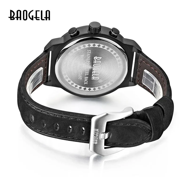 Часы наручные BAOGELA Мужские кварцевые брендовые водонепроницаемые армейские в