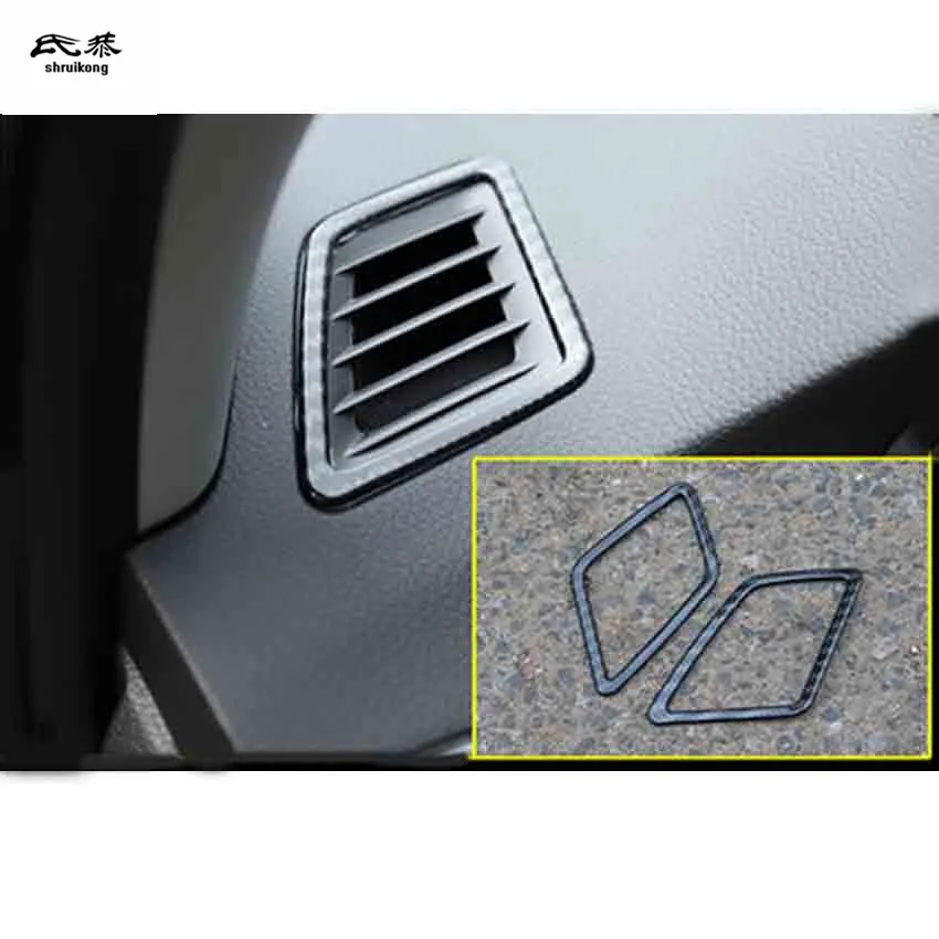

2pcs/lot ABS carbon fiber grain High position air conditioning outlet decoration cover for 2016-2018 Nissan SYLPHY sentra MK13