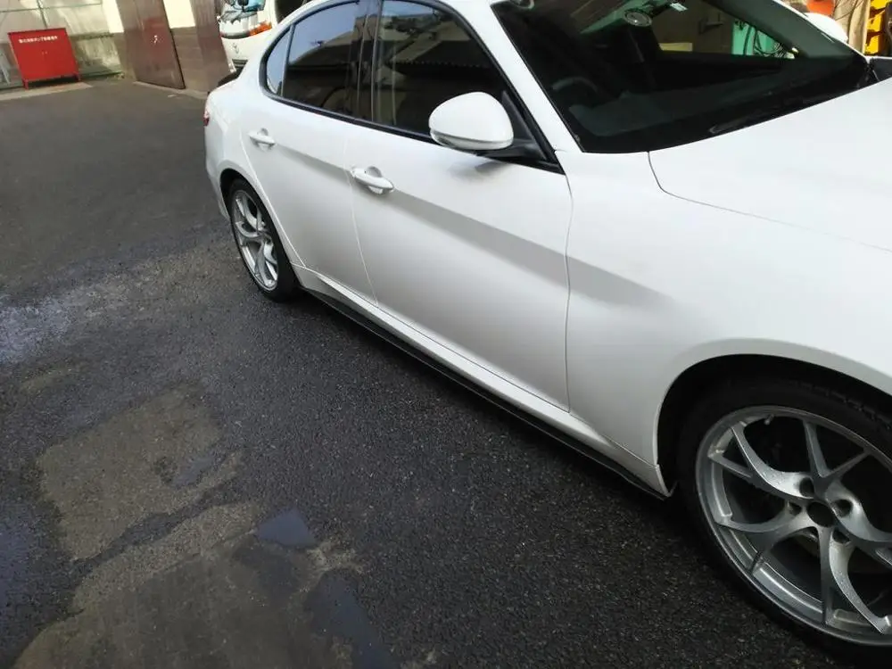 Боковые юбки из углеродного волокна фартуки бампер молдинговая отделка для Alfa