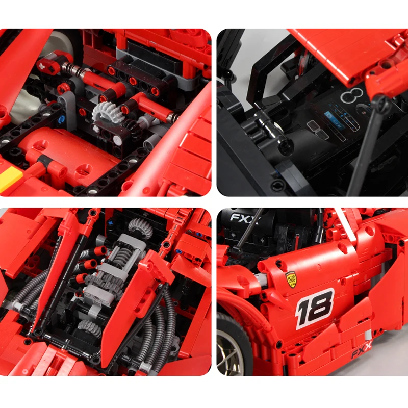 Пресс-форма King MOC 13085 техника серия феррарид FXX F40 Enzo модель спортивного автомобиля