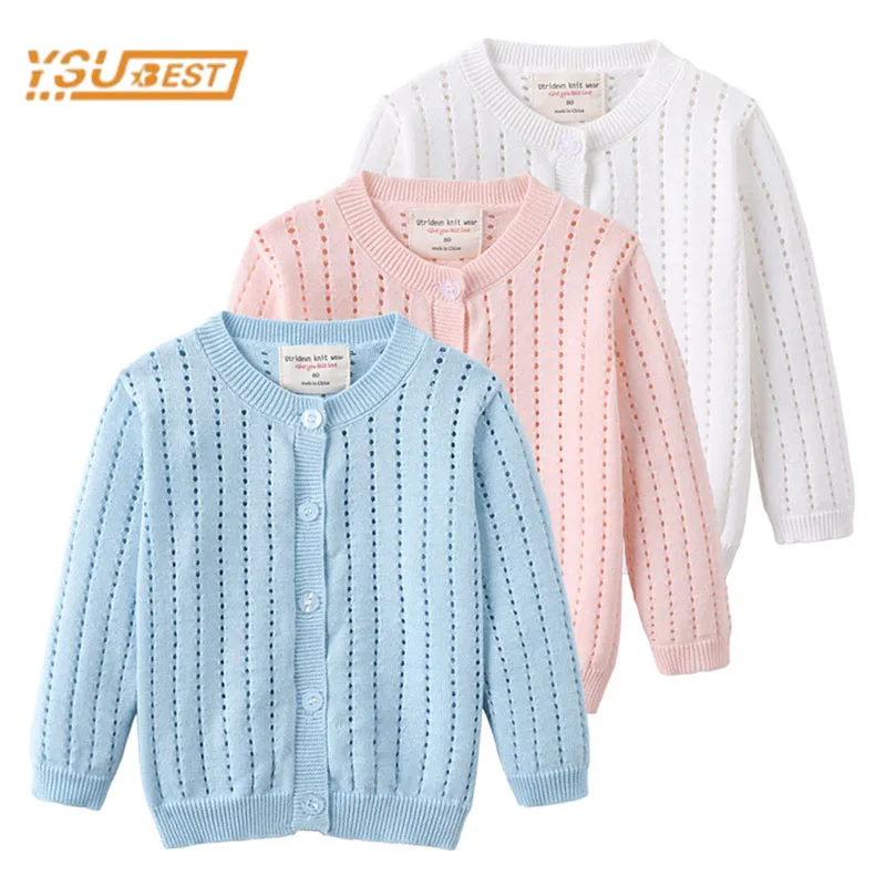 

Spring Kids Baby Girls Long Sleeve Cardigan Coat New Summer Baby Kids Girls Hollow Out Knit Cardigan Coat Children's Clothes