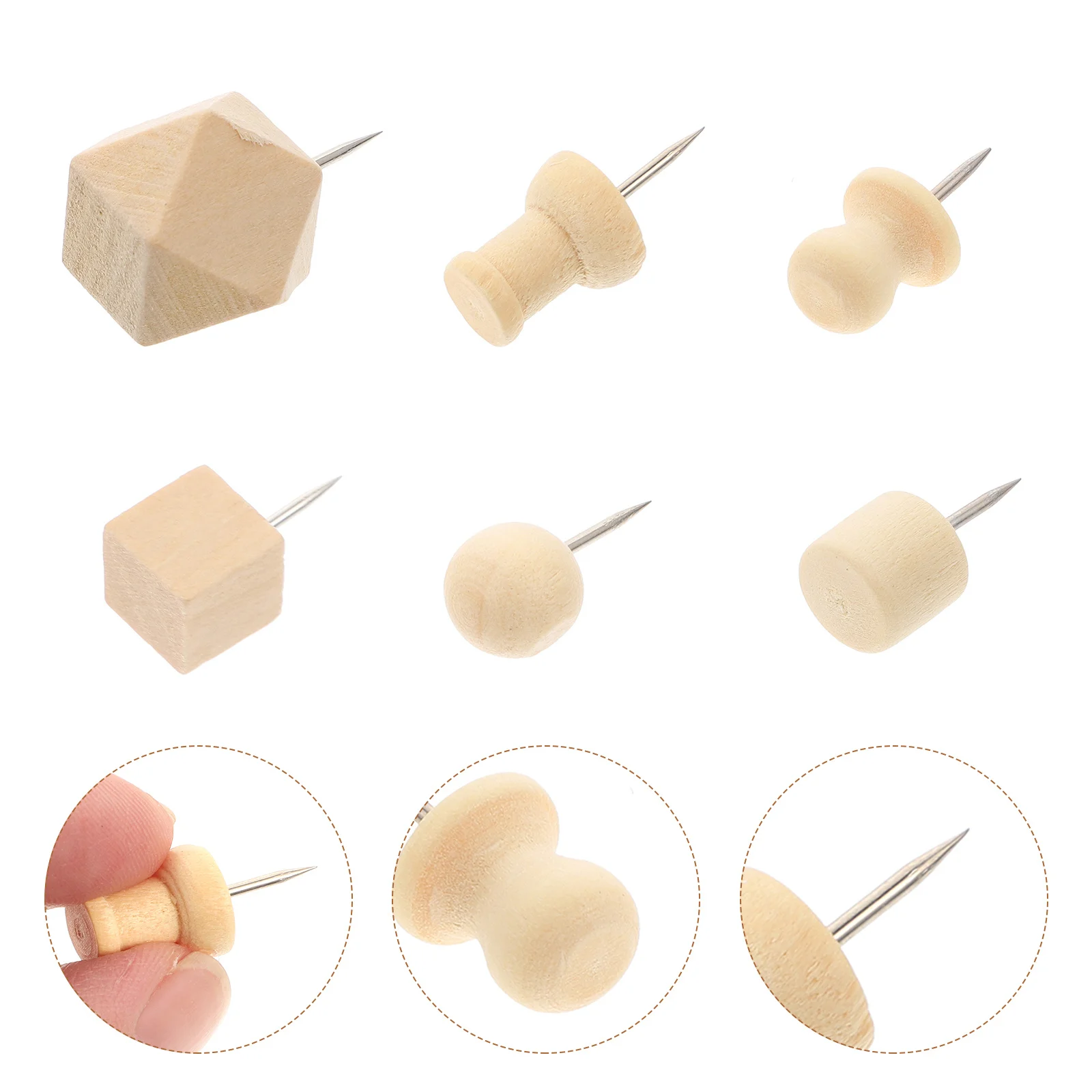 

60Pcs Push Decorative Thumb Tacks Cork Board Pushpins Wall Decoration
