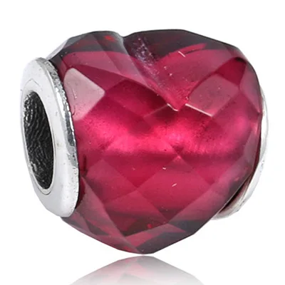 Fit PANDORA браслет Шарм DIY бусины для изготовления ювелирных изделий поцелуй больше Шарм Красный CZ 925 серебряные ювелирные изделия подарок на день Святого Валентина