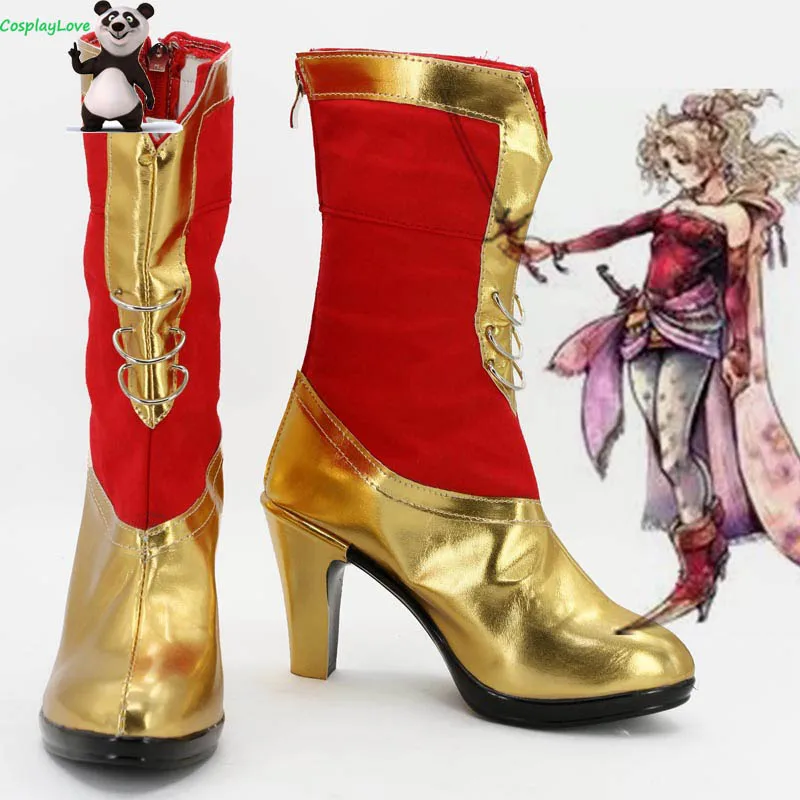 

Final Fantasy Terra Branford Dissidia Red Cosplay Shoes Long Boots Leather CosplayLove For Halloween Christmas