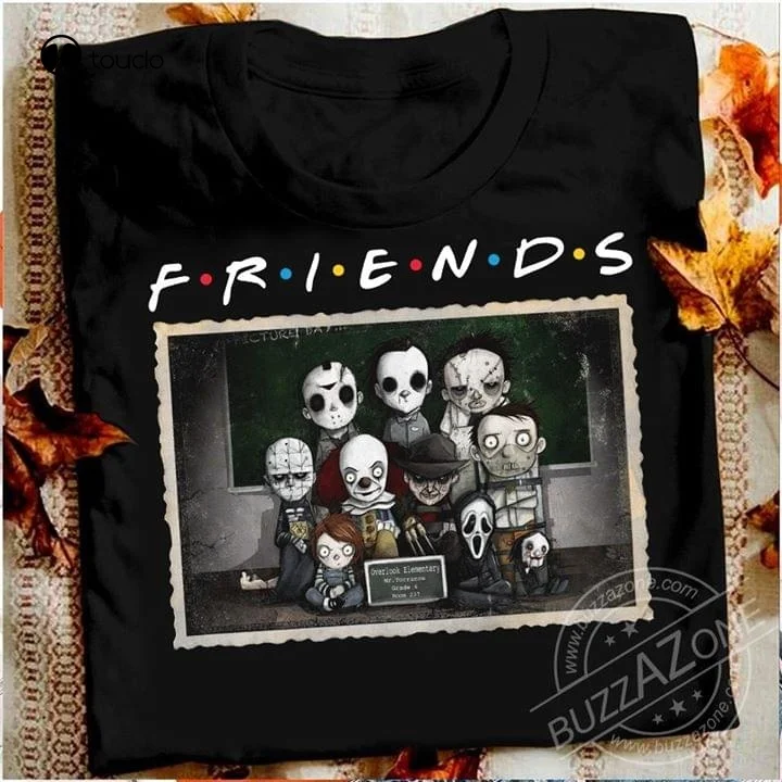 

Friends Pennywise Voorhees Michael Myers Overlook Elementary Grade 4 Horror Movie Halloween Tshirt