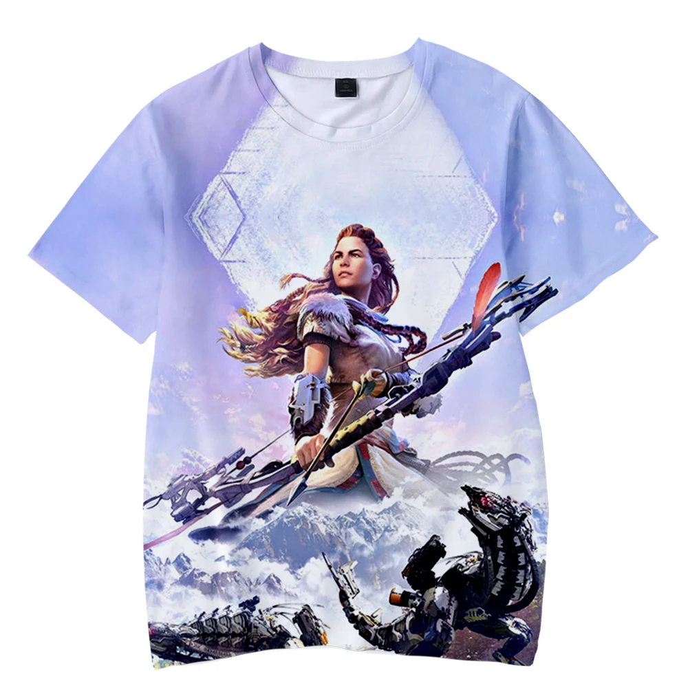 Футболка Horizon Zero Dawn 3D спортивный костюм женская и Мужская футболка летняя уличная