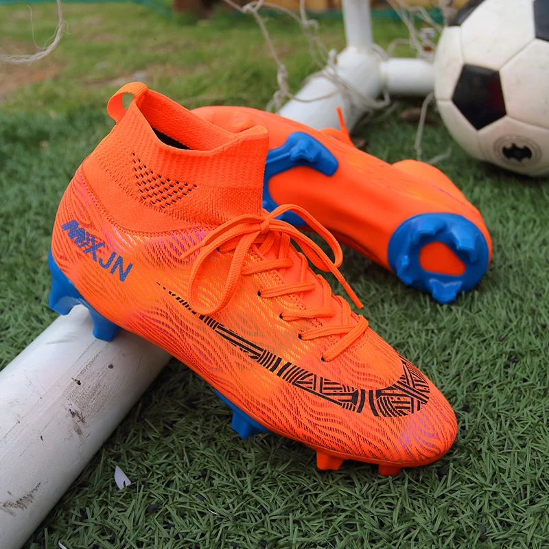 

2021 Men's Rugby Shoes Outdoor Rugby Shoes Outdoor High Ankle Splint Training Sports Shoes Long Spikes 35-45