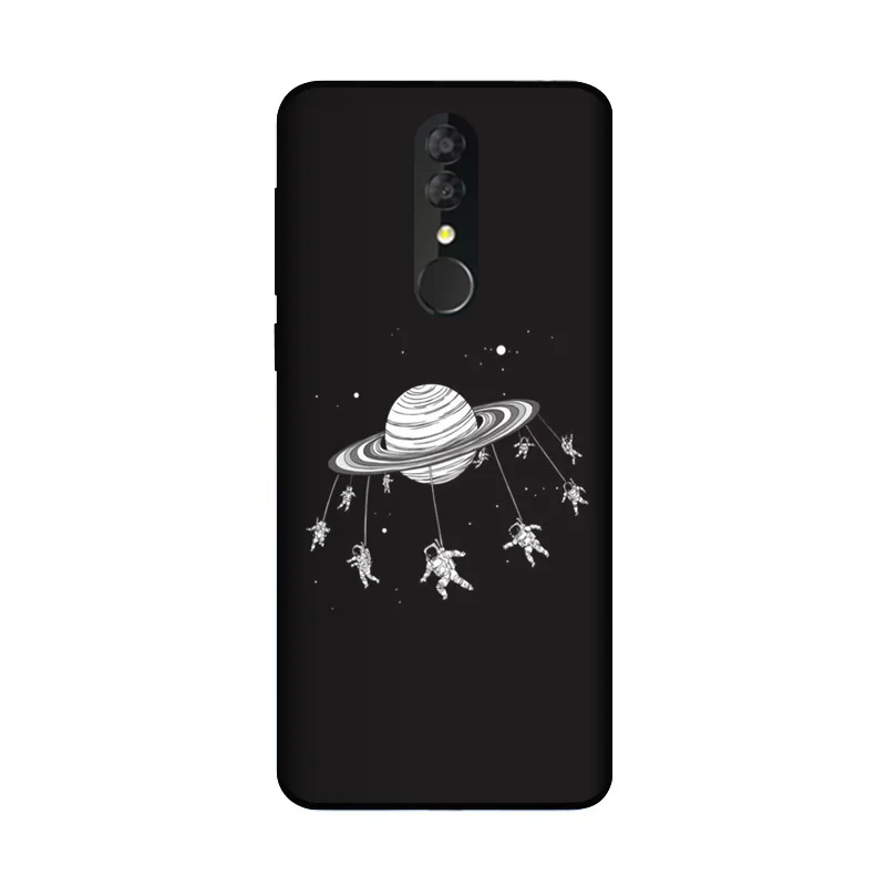 Мягкий силиконовый чехол QAQsam для Alcatel 3 2019 с рисунком 3L телефона матовым цветочным