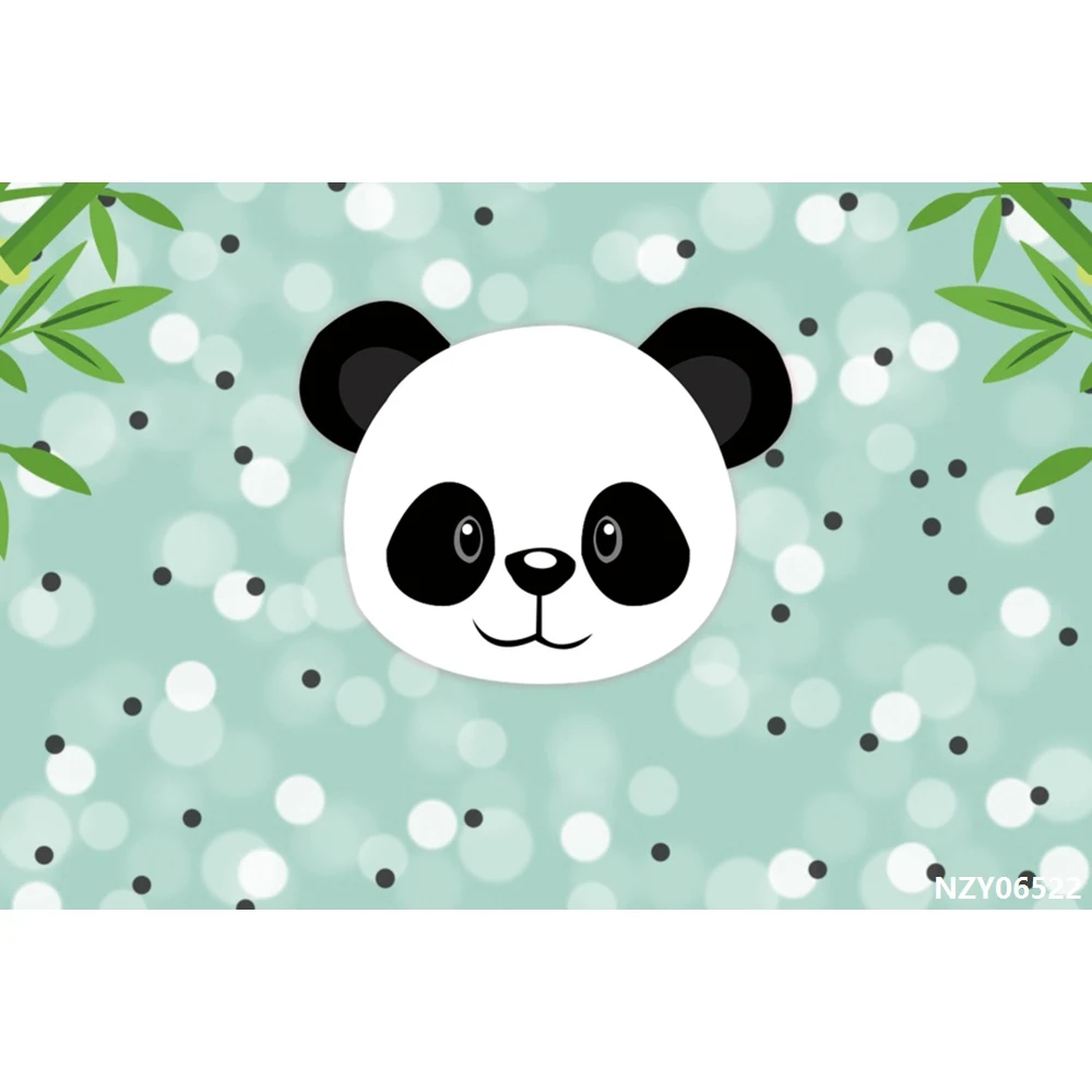 Laeacco Panda вечерние Bamboos в полоску в горошек для фотосъемки на день рождения фоны индивидуальные фотографические фоны для фотостудии - Цвет: NZY06522