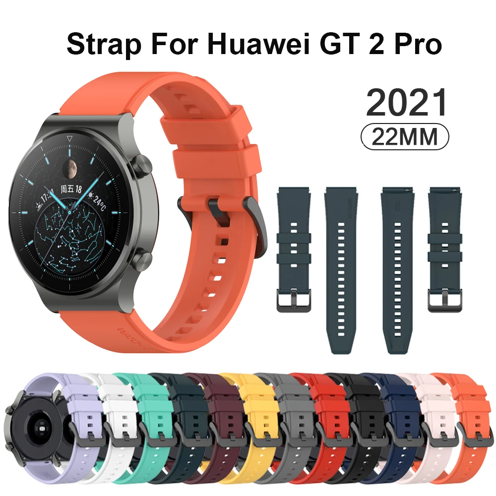 Ремешок силиконовый для Huawei Watch Gt 2 Pro оригинальный спортивный сменный Браслет Для