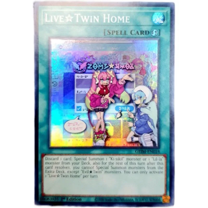 

Yu Gi Oh English SR Live Twin Home Super Rare Card GEIM-EN018 V3A Strategy Game Hobby Collection Card
