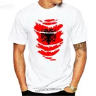 Новинка 2021 брендовая мужская футболка с коротким рукавом с флагом Албании футболка с прозрачными мышцами искусственная Албания Размеры S - XXXL Футболка