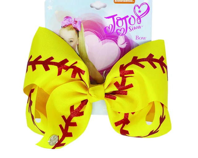 США Софтбол 7 дюймов держатель банта большой бант для волос девочек-подростков |