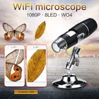 Цифровой микроскоп с Wi-Fi, профессиональный микроскоп с USB, 8 светодиодами, 1000X фотографий