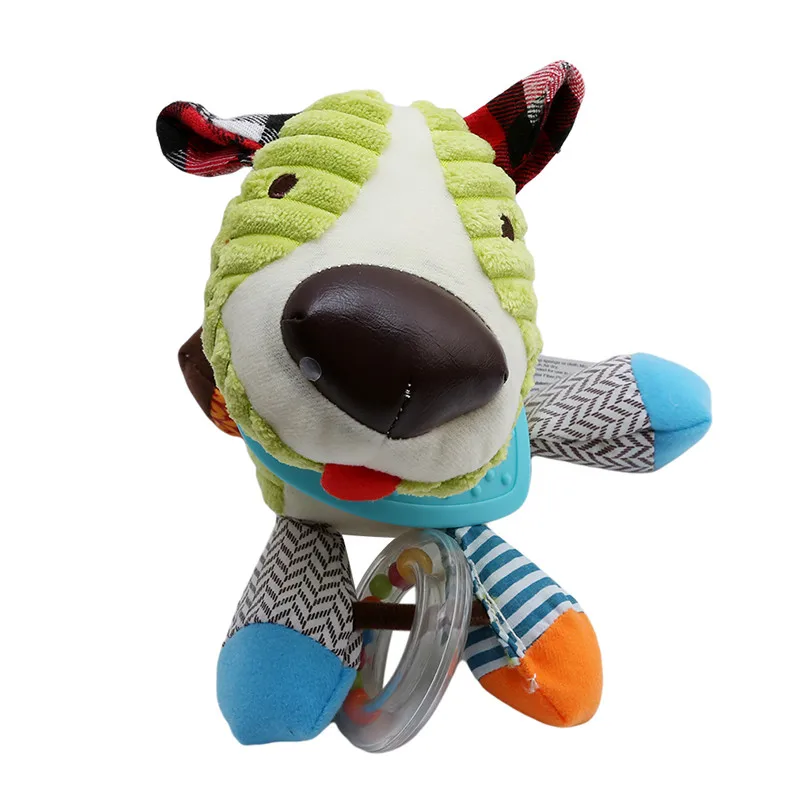 Детские мягкие погремушки в виде животных для кроватки детской коляски