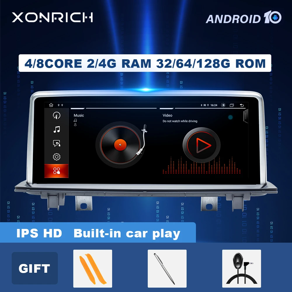 Автомобильное радио IPS DSP для BMW X1 F48 2016 2017 2018 система NBT Android 10 мультимедийная