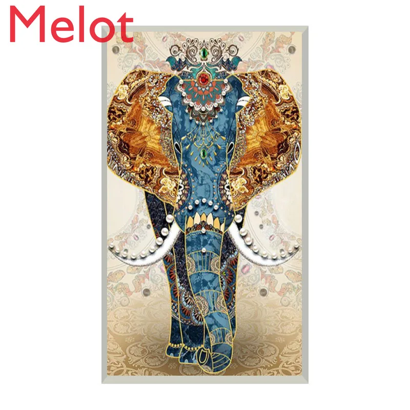 

High-End Luxury 3D Wallpaper Background Wallpaper Personalized Seamless Elephant Wall Cloth Vertical Version