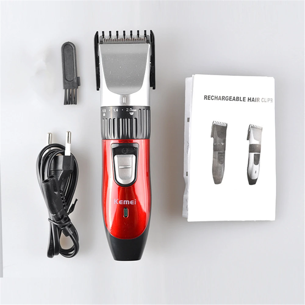 KEMEI перезаряжаемый тример для волос Низкий уровень шума электрическая машинка
