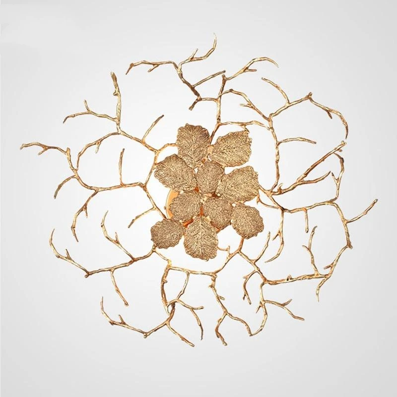 

Vintage Copper LED Wall Lamp Brass Tree Branch Wall Light Modern Gold Luxury Wall Sconce Lamp Lighting Living Room Vanity Light