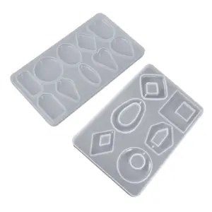 2 шт.компл., новинка, сделай сам, кристалл, эпоксидная форма, УФ смола, ожерелье, кулон, серьги, ювелирное изделие, силиконовая форма