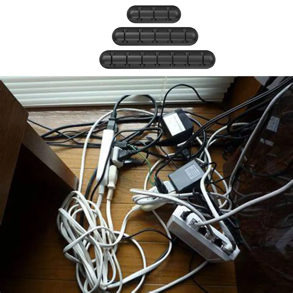 

Cable Organizer Clips Cable Management Desktop Wire Manager Silicone Creative Gift Storage Fixed Cable Organizer