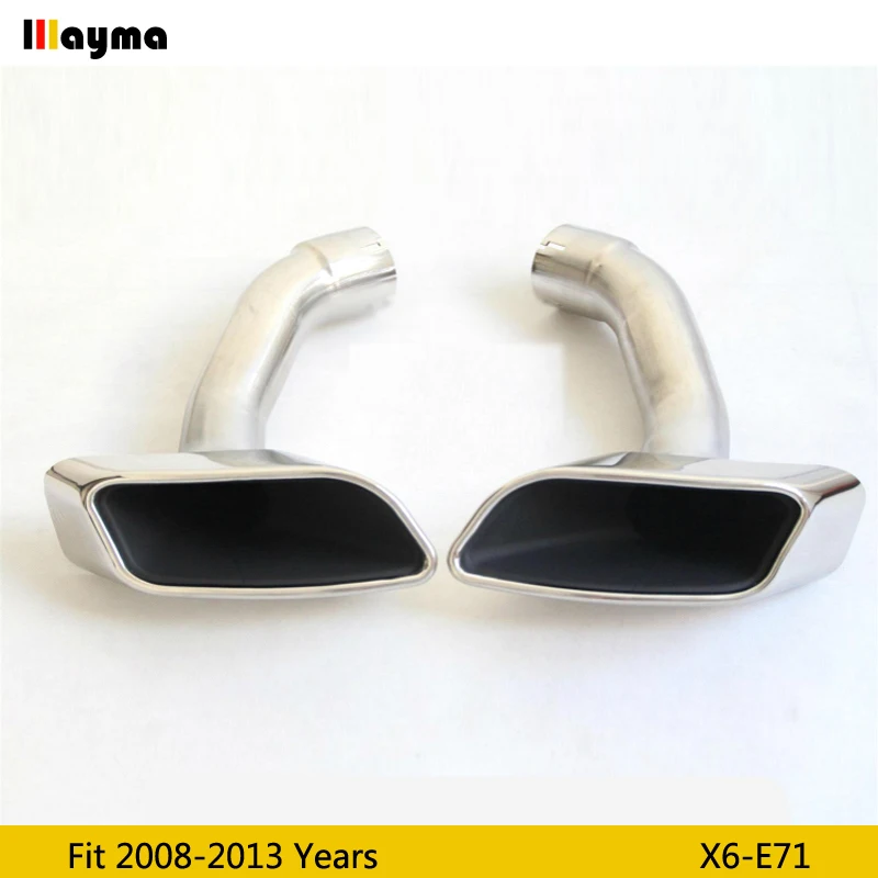 Наконечники выхлопной трубы с квадратным хвостом для BMW X6 35i xDrive 2008-2013 года E71