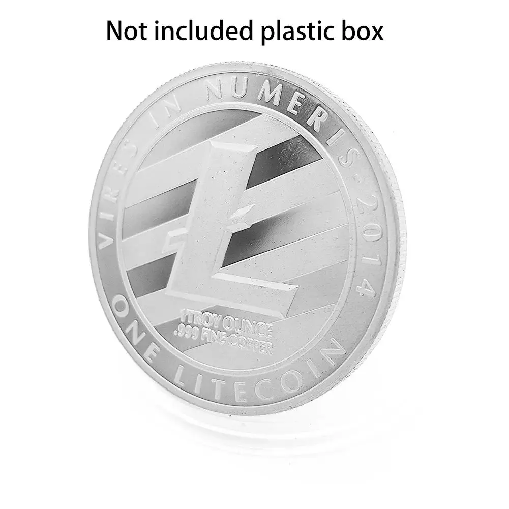 Litecoin монеты не-монеты иностранных валют Биткоин/эфириум/Lite/тире/пульсация монета 5 видов памятной монеты(Прямая поставка) Подарочная монета - Цвет: litecoin silver B