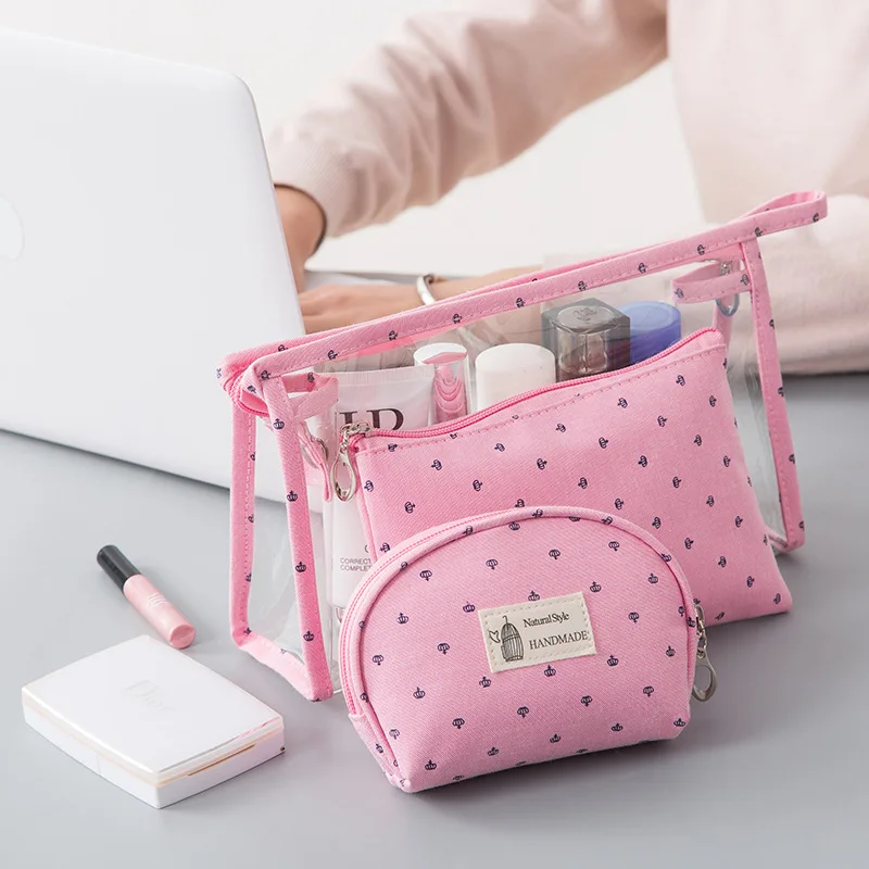 3 шт./компл. прозрачные косметички из ПВХ для женщин дорожный органайзер