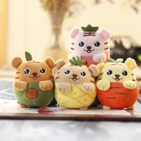 cute tiger pendant plush toy catoon stuffed animals hangings chinese new year gifts year of the tiger party decorations