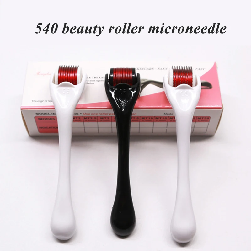 

540 derma roller pure microneedling0.2/0.25/0.3mm Length titanium dermoroller microniddle roller for face skin care treatment